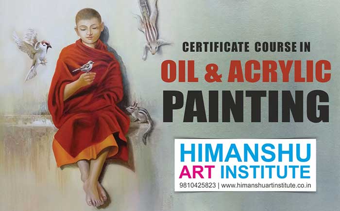 Online Certificate Course in Oil & Acrylic Painting, Oil Painting, Acrylic Painting Course