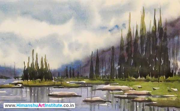 Online Professional Certificate Course in Water Colour Painting, Best Water Color Painting Institute or Classes in Delhi, India