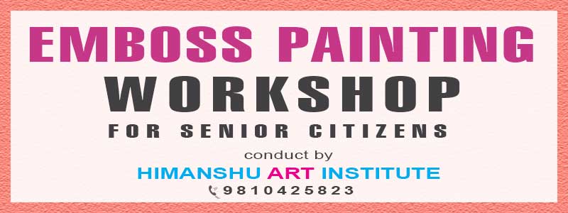 Online Emboss Painting Workshop for Senior Citizens in Delhi