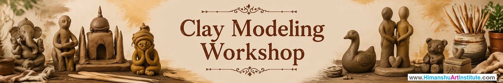 Clay Modeling Workshop for Young and Adults in Delhi, Online Clay Modeling Workshop, Clay Modeling Workshop Near Me, Art & Craft Workshop for Adults, Himanshu Art Institute