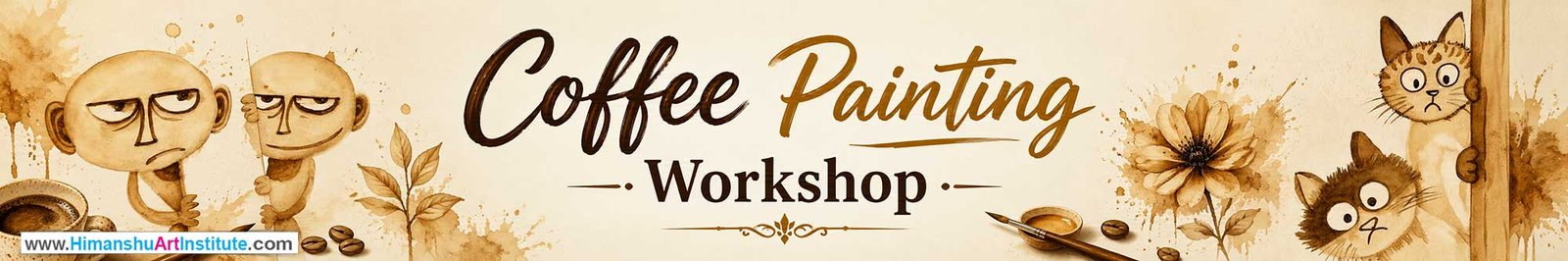 Coffee Painting Workshop for Young and Adults in Delhi, Online Coffee Painting Workshop, Coffee Painting Workshop Near Me, Art & Craft Workshop for Adults, Himanshu Art Institute
