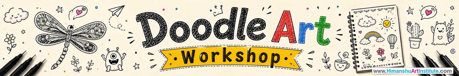 Doodle Art Workshop for Young and Adults in Delhi, Online Doodle Art Workshop, Doodle Art Workshop Near Me, Art & Craft Workshop for Adults, Himanshu Art Institute