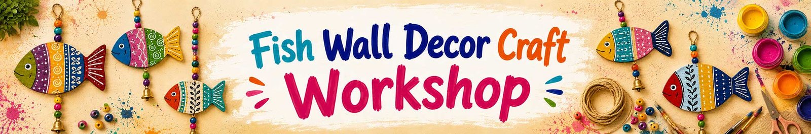 Fish Wall Decor Craft Workshop for Young and Adults in Delhi, Online Fish Wall Decor Craft Workshop, Fish Wall Decor Craft Workshop Near Me, Art & Craft Workshop for Adults, Himanshu Art Institute