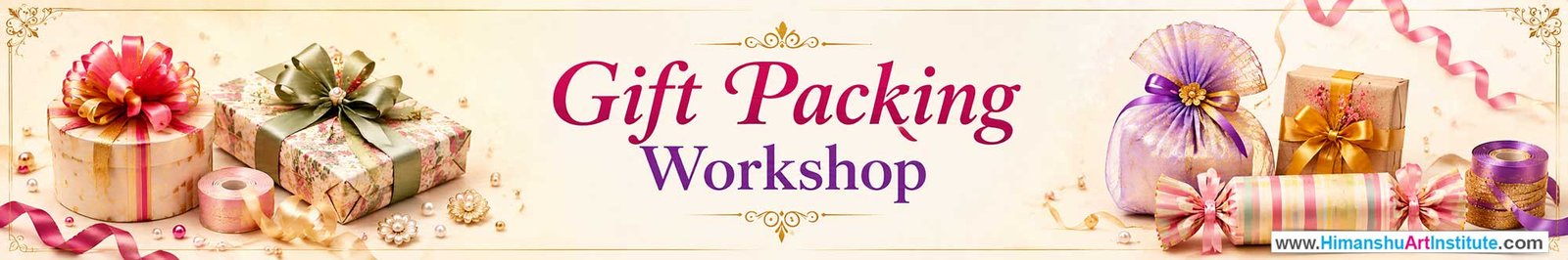 Gift Packing Workshop for Young and Adults in Delhi, Online Gift Packing Workshop, Gift Packing Workshop Near Me, Art & Craft Workshop for Adults, Himanshu Art Institute