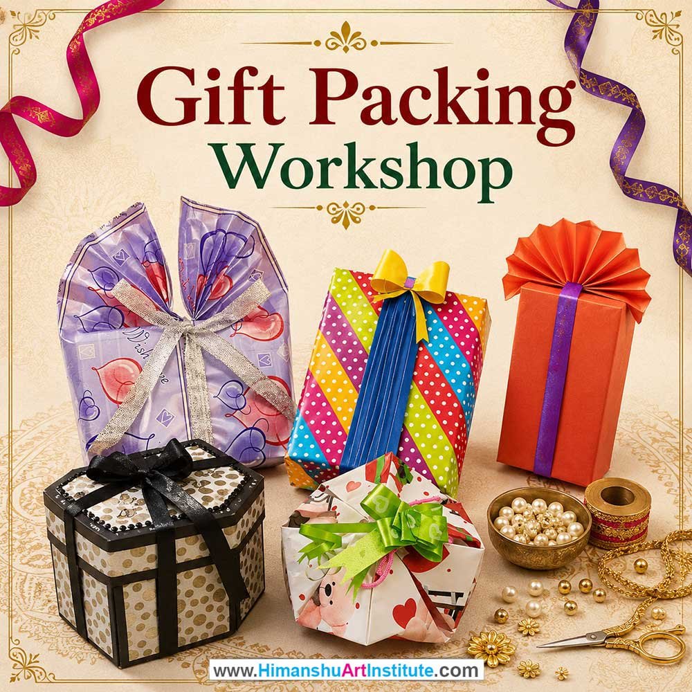 Gift Packing Workshop Gift Packing Workshop for Young and Adults in Delhi, Online Gift Packing Workshp for Young and Adults, Best Art & Craft Workshop for Adults near Me