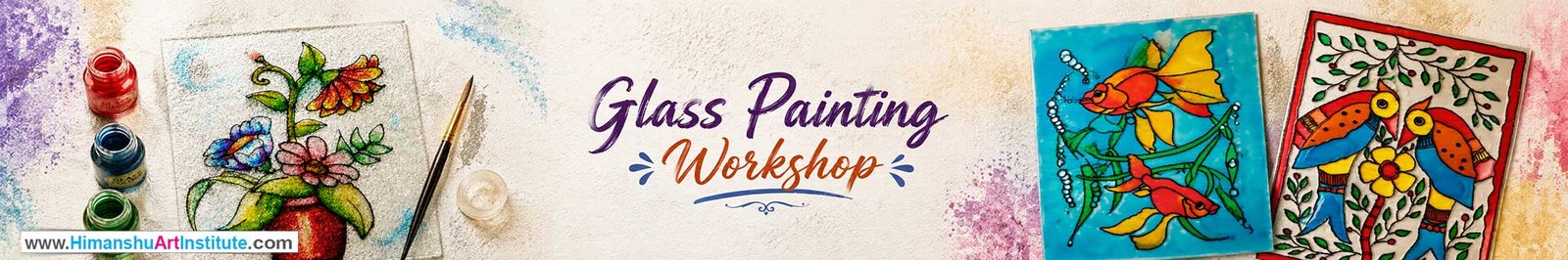 Glass Painting Workshop for Young and Adults in Delhi, Online Glass Painting Workshop, Glass Painting Workshop Near Me, Art & Craft Workshop for Adults, Himanshu Art Institute