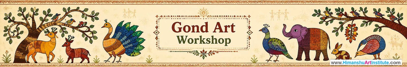 Gond Art Workshop for Young and Adults in Delhi, Online Gond Art Workshop, Gond Art Workshop Near Me, Art & Craft Workshop for Adults, Himanshu Art Institute
