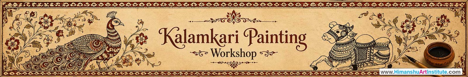 Kalamkari Painting Workshop for Young and Adults in Delhi, Online Kalamkari Painting Workshop, Kalamkari Painting Workshop Near Me, Art & Craft Workshop for Adults, Himanshu Art Institute