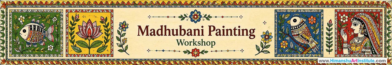 Madhubani Painting Workshop for Young and Adults in Delhi, Online Madhubani Painting Workshop, Madhubani Painting Workshop Near Me, Art & Craft Workshop for Adults, Himanshu Art Institute