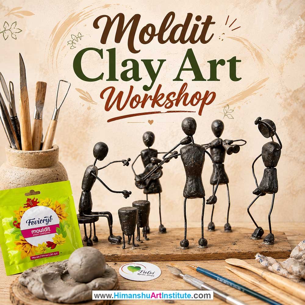 Mouldit Clay Workshop Mouldit Clay Workshop for Young and Adults in Delhi, Online Mouldit Clay Workshp for Young and Adults, Best Art & Craft Workshop for Adults near Me