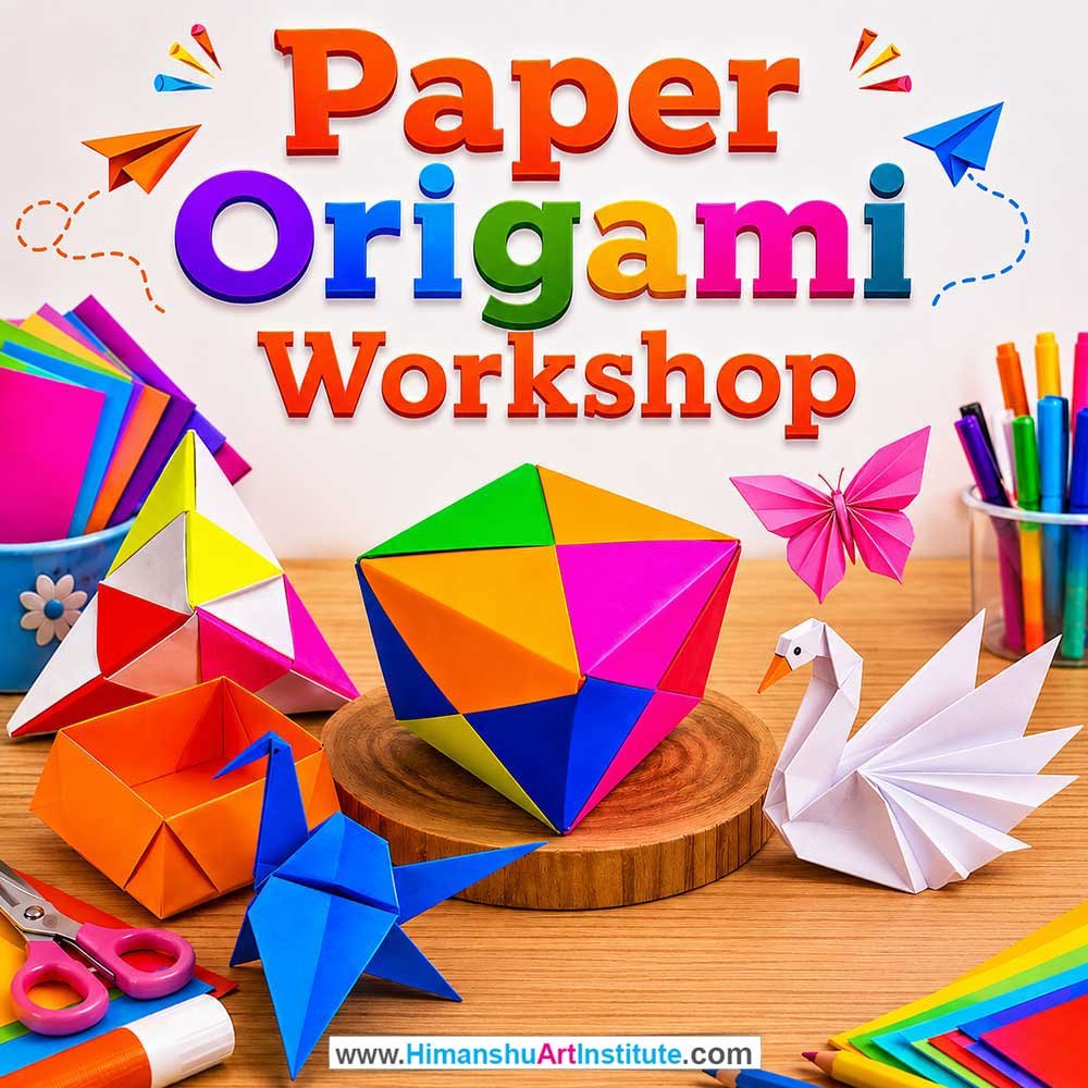 Paper Origami Workshop Paper Origami Workshop for Young and Adults in Delhi, Online Paper Origami Workshp for Young and Adults, Best Art & Craft Workshop for Adults near Me