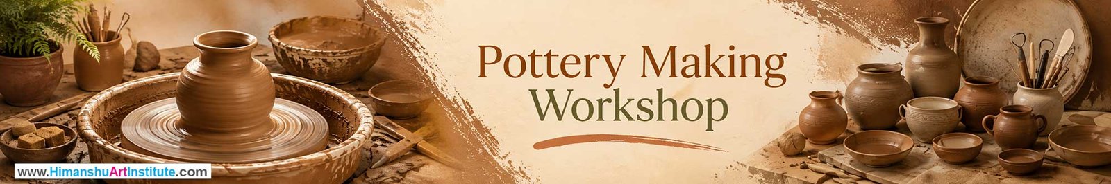 Pottery Making Workshop for Young and Adults in Delhi, Online Pottery Making Workshop, Pottery Making Workshop Near Me, Art & Craft Workshop for Adults, Himanshu Art Institute