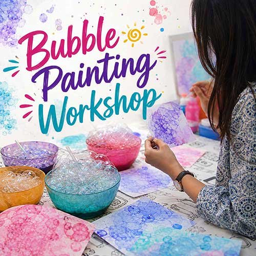 Online Bubble Painting Workshop, Bubble Painting Workshop for Adults, Bubble Painting Workshop Near Me, Art & Craft Workshops for Adults, Best Bubble Painting Workshop in Delhi, India, Himanshu Art Institute