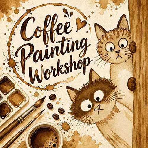 Online Coffee Painting Workshop, Coffee Painting Workshop for Adults, Coffee Painting Workshop Near Me, Art & Craft Workshops for Adults, Best Coffee Painting Workshop in Delhi, India, Himanshu Art Institute