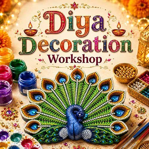 Online Diya Decoration Workshop, Diya Decoration Workshop for Adults, Diya Decoration Workshop Near Me, Art & Craft Workshops for Adults, Best Diya Decoration Workshop in Delhi, India, Himanshu Art Institute