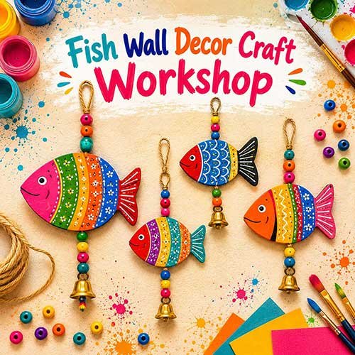 Online Fish Wall Decor Craft Workshop, Fish Wall Decor Craft Workshop for Adults, Fish Wall Decor Craft Workshop Near Me, Art & Craft Workshops for Adults, Best Fish Wall Decor Craft Workshop in Delhi, India, Himanshu Art Institute
