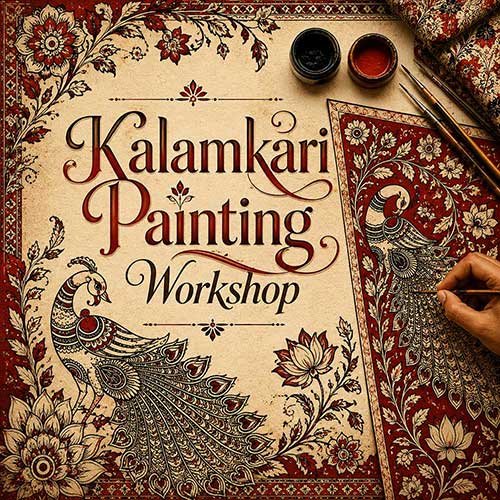 Online Kalamkari Painting Workshop, Kalamkari Painting Workshop for Adults, Kalamkari Painting Workshop Near Me, Art & Craft Workshops for Adults, Best Kalamkari Painting Workshop in Delhi, India, Himanshu Art Institute