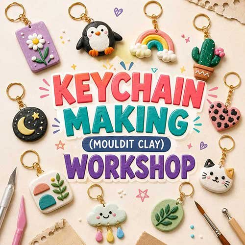 Online Keychain Making Workshop, Keychain Making Workshop for Adults, Keychain Making Workshop Near Me, Art & Craft Workshops for Adults, Best Keychain Making Workshop in Delhi, India, Himanshu Art Institute