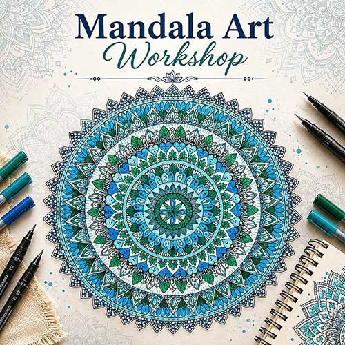 Online Mandala Art Workshop, Mandala Art Workshop for Adults, Mandala Art Workshop Near Me, Art & Craft Workshops for Adults, Best Mandala Art Workshop in Delhi, India, Himanshu Art Institute