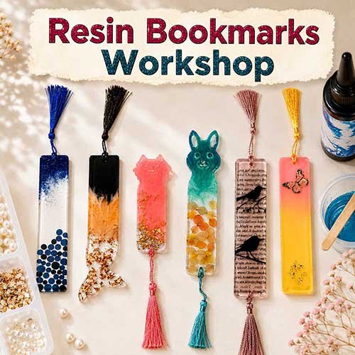 Online Resin Bookmarks Workshop, Resin Bookmarks Workshop for Adults, Resin Bookmarks Workshop Near Me, Art & Craft Workshops for Adults, Best Resin Bookmarks Workshop in Delhi, India, Himanshu Art Institute