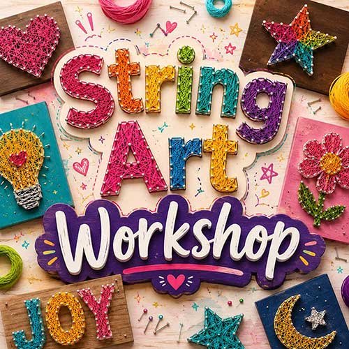 Online String Art Workshop, String Art Workshop for Adults, String Art Workshop Near Me, Art & Craft Workshops for Adults, Best String Art Workshop in Delhi, India, Himanshu Art Institute