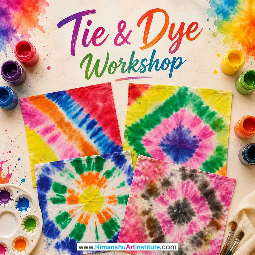 Tie & Dye Workshop Tie & Dye Workshop for Young and Adults in Delhi, Online Tie & Dye Workshp for Young and Adults, Best Art & Craft Workshop for Adults near Me