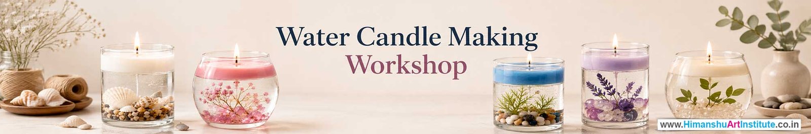 Water Candle Making Workshop for Young and Adults in Delhi, Online Water Candle Making Workshop, Water Candle Making Workshop Near Me, Art & Craft Workshop for Adults, Himanshu Art Institute