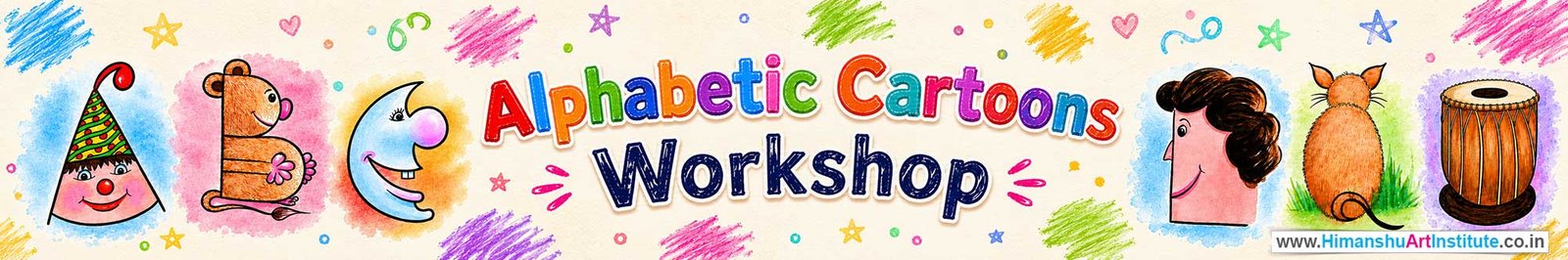 Alphabetic Cartoons Workshop for Kids in Corporate Events,Alphabetic Cartoons Activity for Kids in Corporate Events, Art & Craft Activity for Kids in Corporate Events, Corporate Family Day Kids Activity, Alphabetic Cartoons Fair Activity for Kids, Children Stall Activity, Alphabetic Cartoons Fun Activity for Kids in Corporate Events, Himanshu Art Institute