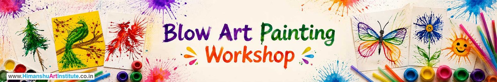 Blow Art Painting Workshop for Kids in Corporate Events,Blow Art Painting Activity for Kids in Corporate Events, Art & Craft Activity for Kids in Corporate Events, Corporate Family Day Kids Activity, Blow Art Painting Fair Activity for Kids, Children Stall Activity, Blow Art Painting Fun Activity for Kids in Corporate Events, Himanshu Art Institute