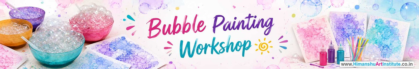 Bubble Painting Workshop for Kids in Corporate Events,Bubble Painting Activity for Kids in Corporate Events, Art & Craft Activity for Kids in Corporate Events, Corporate Family Day Kids Activity, Bubble Painting Fair Activity for Kids, Children Stall Activity, Bubble Painting Fun Activity for Kids in Corporate Events, Himanshu Art Institute