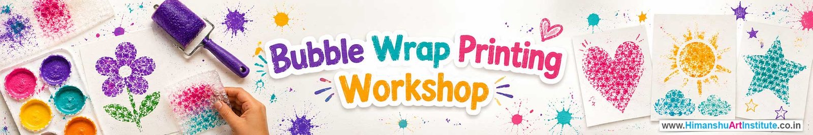 Bubble Wrap Printing  Workshop for Kids in Corporate Events,Bubble Wrap Printing  Activity for Kids in Corporate Events, Art & Craft Activity for Kids in Corporate Events, Corporate Family Day Kids Activity, Bubble Wrap Printing  Fair Activity for Kids, Children Stall Activity, Bubble Wrap Printing  Fun Activity for Kids in Corporate Events, Himanshu Art Institute
