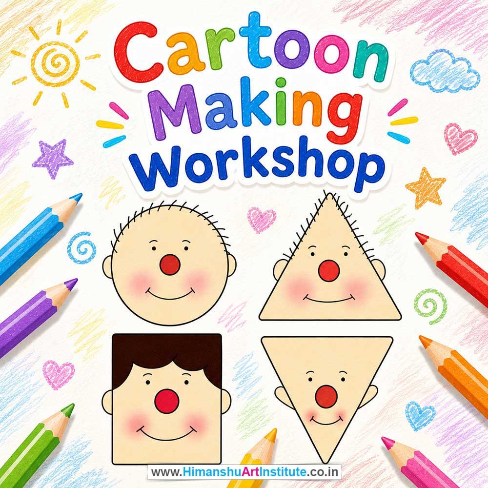 Cartoon Making Workshop for Kids in Corporate Events,Cartoon Making Activity for Kids in Corporate Events, Art & Craft Activity for Kids in Corporate Events, Corporate Family Day Kids Activity, Children Stall Activity, Cartoon Making Fun Activity for Kids in Corporate Events, Himanshu Art Institute