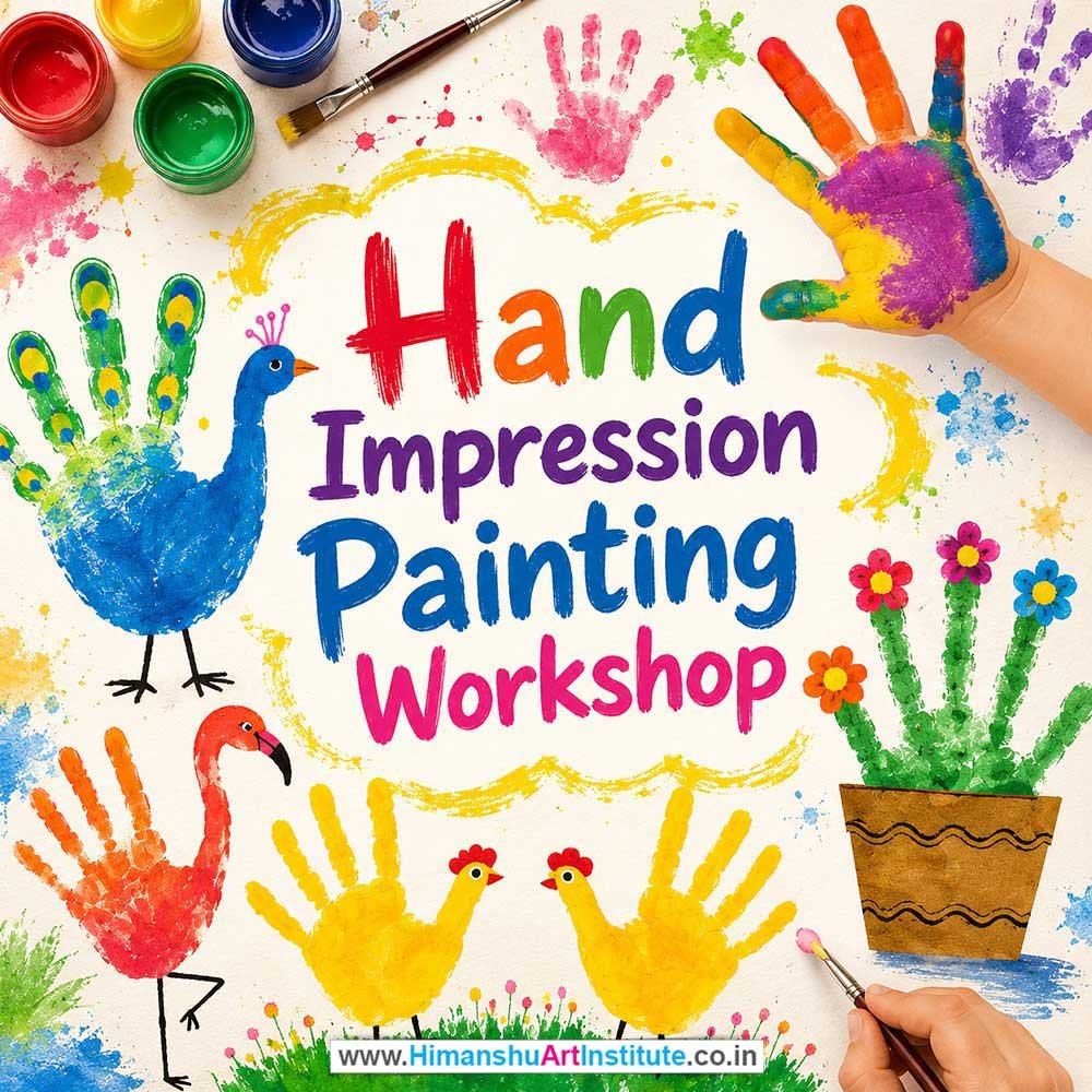 Hand Impression Painting Workshop for Kids in Corporate Events Hand Impression Painting Workshop for Kids in Corporate Events,Hand Impression Painting Activity for Kids in Corporate Events, Art & Craft Activity for Kids in Corporate Events, Corporate Family Day Kids Activity, Children Stall Activity, Hand Impression Painting Fun Activity for Kids in Corporate Events, Himanshu Art Institute