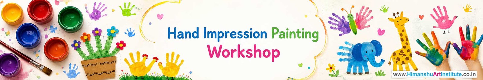 Hand Impression Painting Workshop for Kids in Corporate Events,Hand Impression Painting Activity for Kids in Corporate Events, Art & Craft Activity for Kids in Corporate Events, Corporate Family Day Kids Activity, Hand Impression Painting Fair Activity for Kids, Children Stall Activity, Hand Impression Painting Fun Activity for Kids in Corporate Events, Himanshu Art Institute