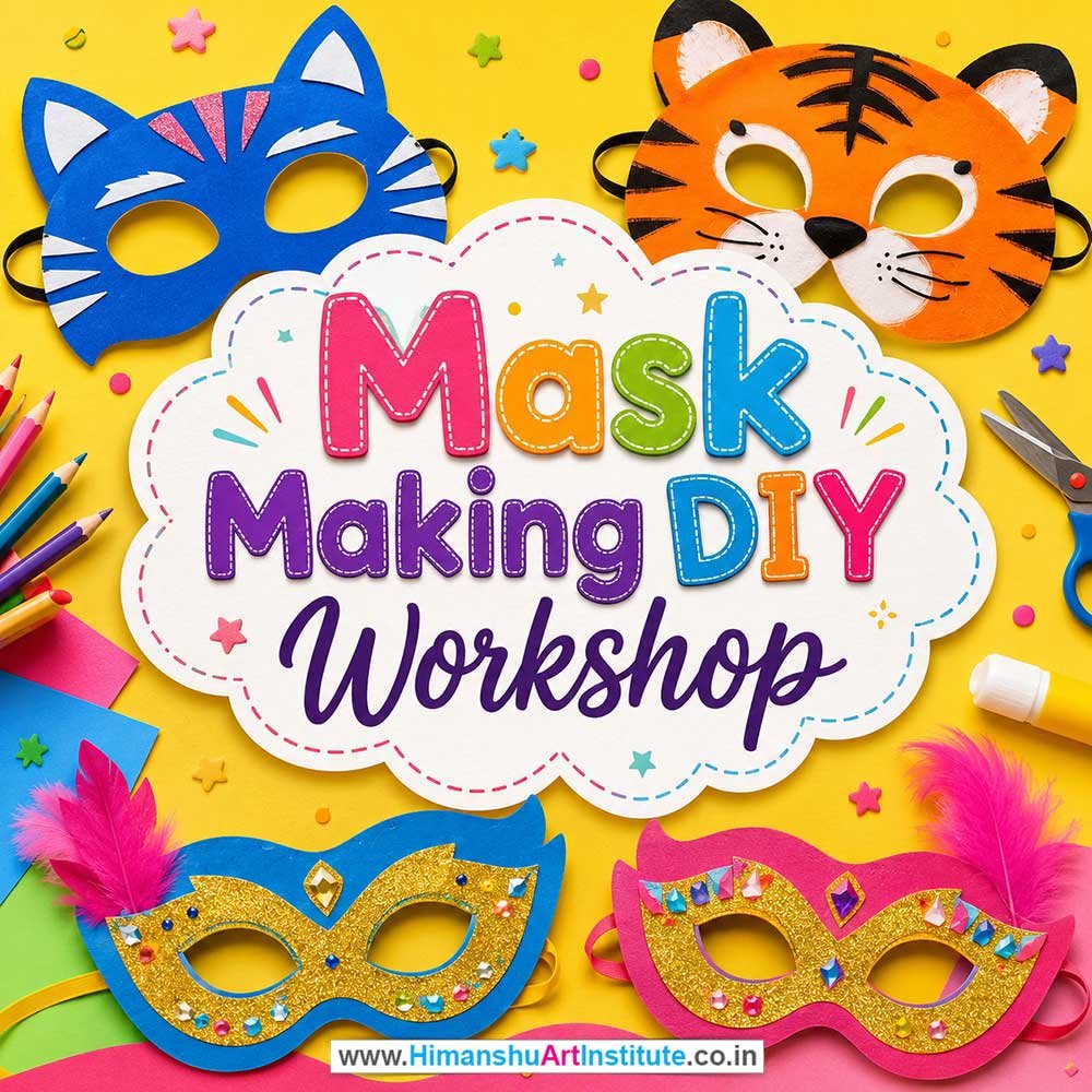 Mask Making DIY Workshop for Kids in Corporate Events Mask Making DIY Workshop for Kids in Corporate Events,Mask Making DIY Activity for Kids in Corporate Events, Art & Craft Activity for Kids in Corporate Events, Corporate Family Day Kids Activity, Children Stall Activity, Mask Making DIY Fun Activity for Kids in Corporate Events, Himanshu Art Institute