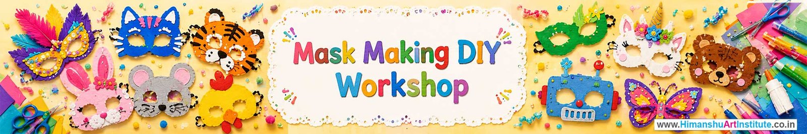 Mask Making DIY Workshop for Kids in Corporate Events,Mask Making DIY Activity for Kids in Corporate Events, Art & Craft Activity for Kids in Corporate Events, Corporate Family Day Kids Activity, Mask Making DIY Fair Activity for Kids, Children Stall Activity, Mask Making DIY Fun Activity for Kids in Corporate Events, Himanshu Art Institute