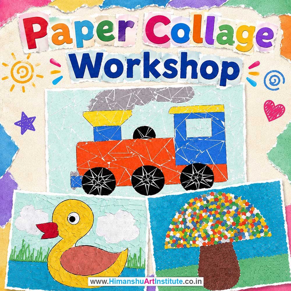 Paper Collage Workshop for Kids in Corporate Events Paper Collage Workshop for Kids in Corporate Events,Paper Collage Activity for Kids in Corporate Events, Art & Craft Activity for Kids in Corporate Events, Corporate Family Day Kids Activity, Children Stall Activity, Paper Collage Fun Activity for Kids in Corporate Events, Himanshu Art Institute