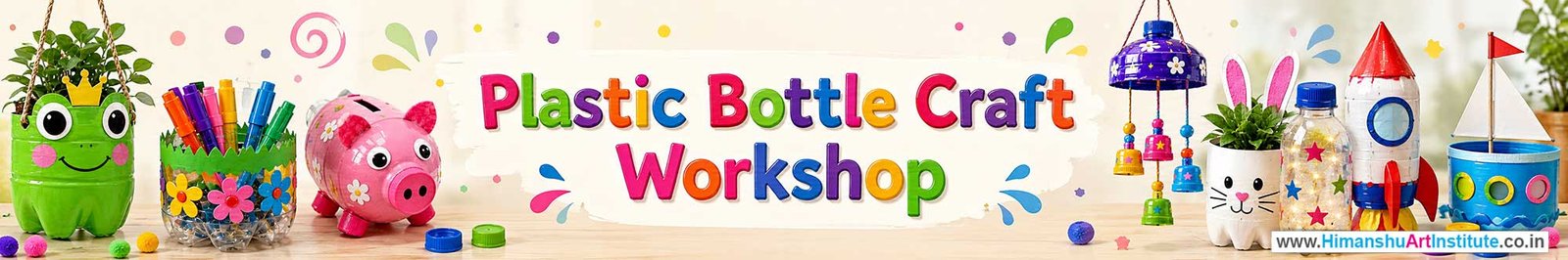 Plastic Bottle Craft Workshop for Kids in Corporate Events,Plastic Bottle Craft Activity for Kids in Corporate Events, Art & Craft Activity for Kids in Corporate Events, Corporate Family Day Kids Activity, Plastic Bottle Craft Fair Activity for Kids, Children Stall Activity, Plastic Bottle Craft Fun Activity for Kids in Corporate Events, Himanshu Art Institute