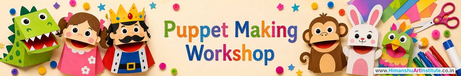Puppet Making Workshop for Kids in Corporate Events,Puppet Making Activity for Kids in Corporate Events, Art & Craft Activity for Kids in Corporate Events, Corporate Family Day Kids Activity, Puppet Making Fair Activity for Kids, Children Stall Activity, Puppet Making Fun Activity for Kids in Corporate Events, Himanshu Art Institute