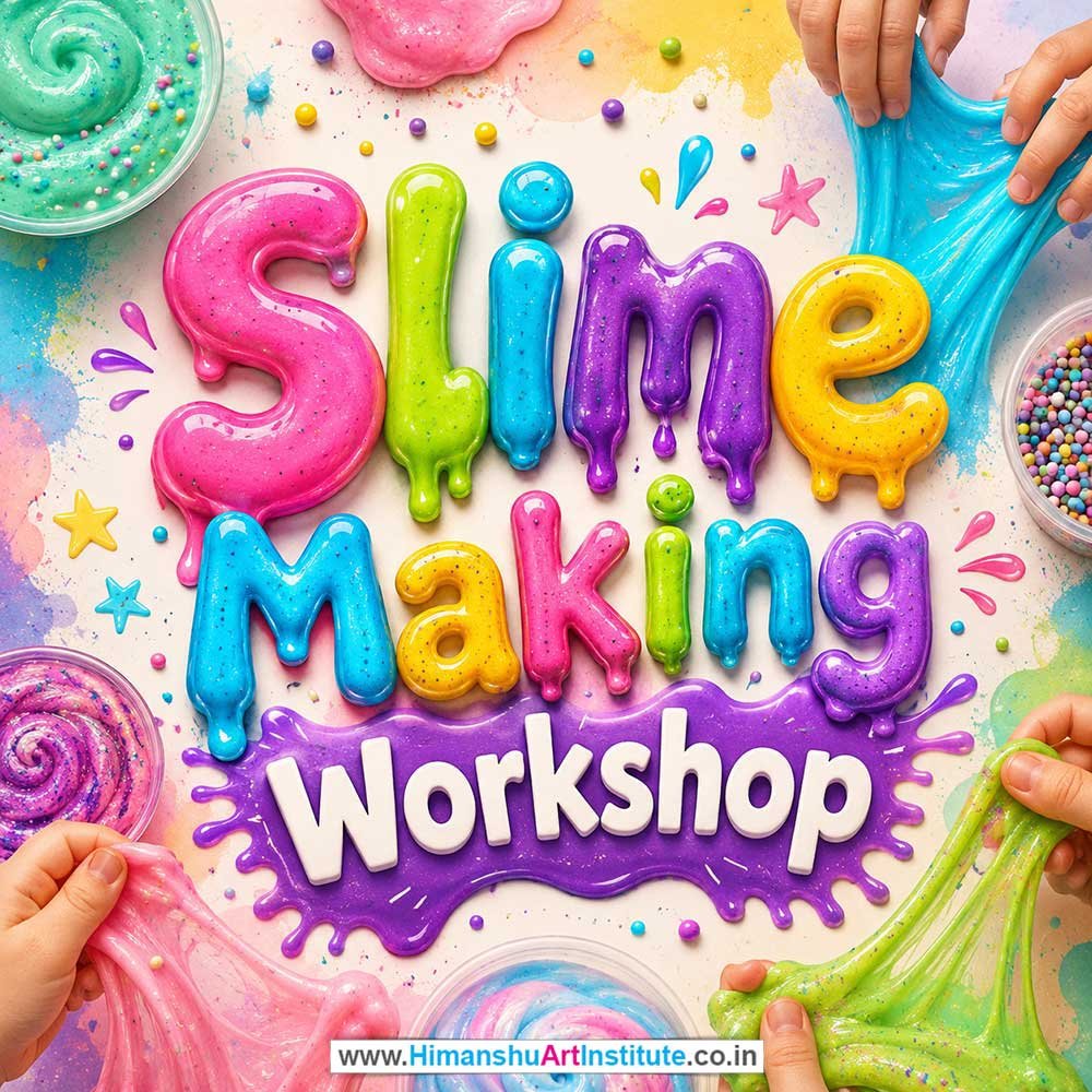 Slime Making Workshop for Kids in Corporate Events,Slime Making Activity for Kids in Corporate Events, Art & Craft Activity for Kids in Corporate Events, Corporate Family Day Kids Activity, Children Stall Activity, Slime Making Fun Activity for Kids in Corporate Events, Himanshu Art Institute