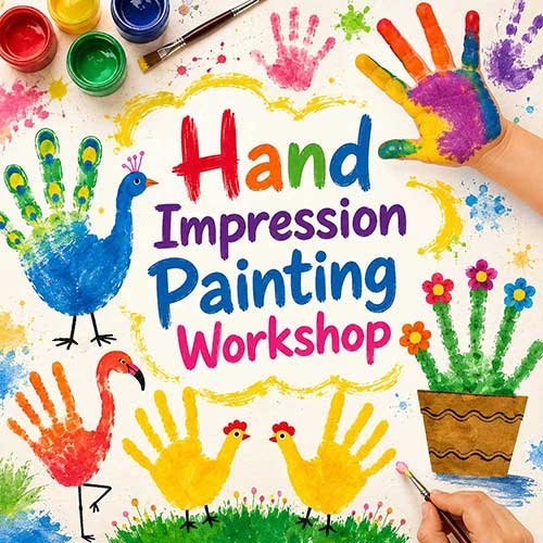 Corporate Hand Impression Painting Workshop, Hand Impression Painting Workshop for Corporate Kids, Art & Craft Workshops for Corporate  Kids, DIY Workshop for Corporate Kids, Hand Impression Painting Activity for Corporate KIds, DIY Activities for Corporate Kids, Best Hand Impression Painting Workshop for Corporate in Delhi, Gurugram, Gurgaon, Noida, India, Himanshu Art Institute