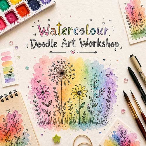 Corporate Watercolor Doodle Art Workshop, Watercolor Doodle Art Workshop for Corporate Kids, Art & Craft Workshops for Corporate  Kids, DIY Workshop for Corporate Kids, Watercolor Doodle Art Activity for Corporate KIds, DIY Activities for Corporate Kids, Best Watercolor Doodle Art Workshop for Corporate in Delhi, Gurugram, Gurgaon, Noida, India, Himanshu Art Institute