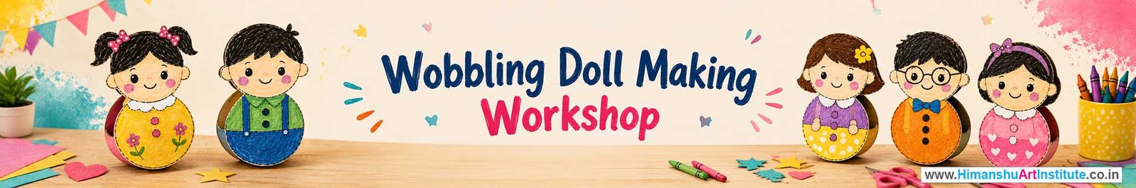 Wobbling Doll Making Workshop for Kids in Corporate Events,Wobbling Doll Making Activity for Kids in Corporate Events, Art & Craft Activity for Kids in Corporate Events, Corporate Family Day Kids Activity, Wobbling Doll Making Fair Activity for Kids, Children Stall Activity, Wobbling Doll Making Fun Activity for Kids in Corporate Events, Himanshu Art Institute