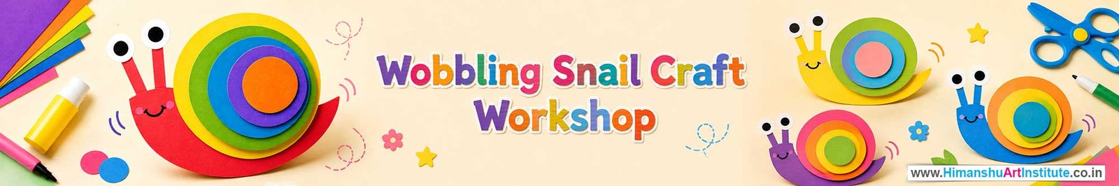 Wobbling Snail Craft Workshop for Kids in Corporate Events,Wobbling Snail Craft Activity for Kids in Corporate Events, Art & Craft Activity for Kids in Corporate Events, Corporate Family Day Kids Activity, Wobbling Snail Craft Fair Activity for Kids, Children Stall Activity, Wobbling Snail Craft Fun Activity for Kids in Corporate Events, Himanshu Art Institute