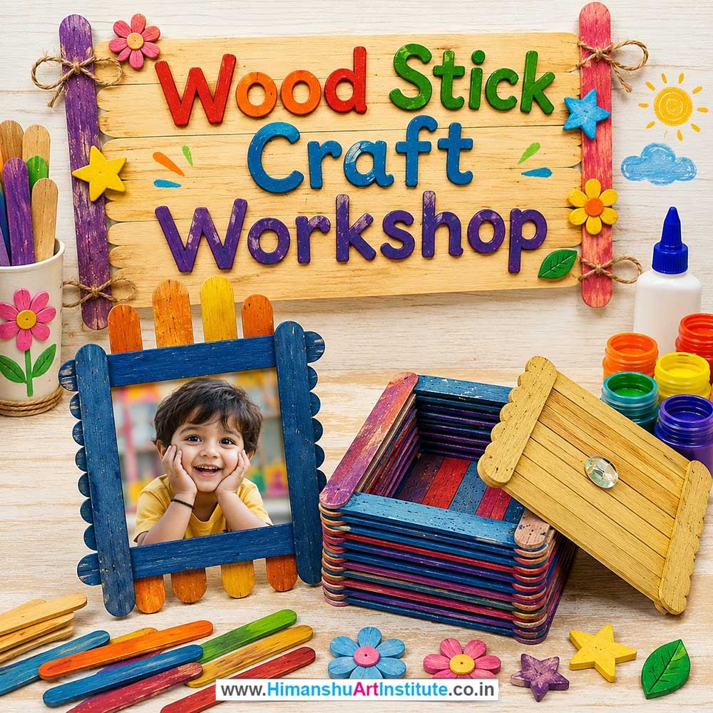 Wood Stick Craft Workshop for Kids in Corporate Events Wood Stick Craft Workshop for Kids in Corporate Events,Wood Stick Craft Activity for Kids in Corporate Events, Art & Craft Activity for Kids in Corporate Events, Corporate Family Day Kids Activity, Children Stall Activity, Wood Stick Craft Fun Activity for Kids in Corporate Events, Himanshu Art Institute
