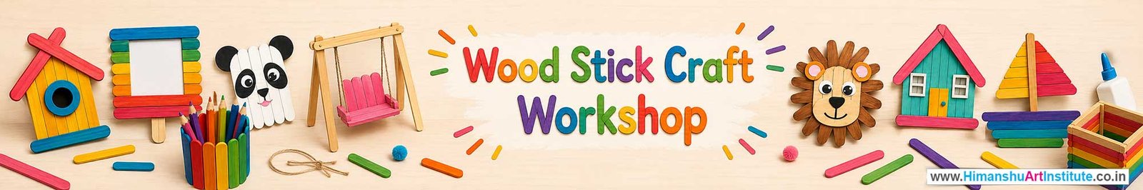 Wood Stick Craft Workshop for Kids in Corporate Events,Wood Stick Craft Activity for Kids in Corporate Events, Art & Craft Activity for Kids in Corporate Events, Corporate Family Day Kids Activity, Wood Stick Craft Fair Activity for Kids, Children Stall Activity, Wood Stick Craft Fun Activity for Kids in Corporate Events, Himanshu Art Institute