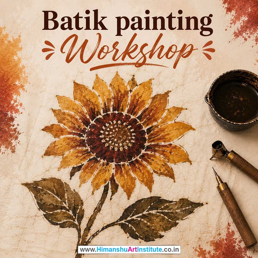 Batik Painting Workshop for Corporate Companies, Batik Painting Workshop for Corporate Employees, Batik Painting Workshop for Corporate Clients, Batik Painting Workshop for Office Events, Art & Craft Activity for Corporate Companies, Himanshu Art Institute
