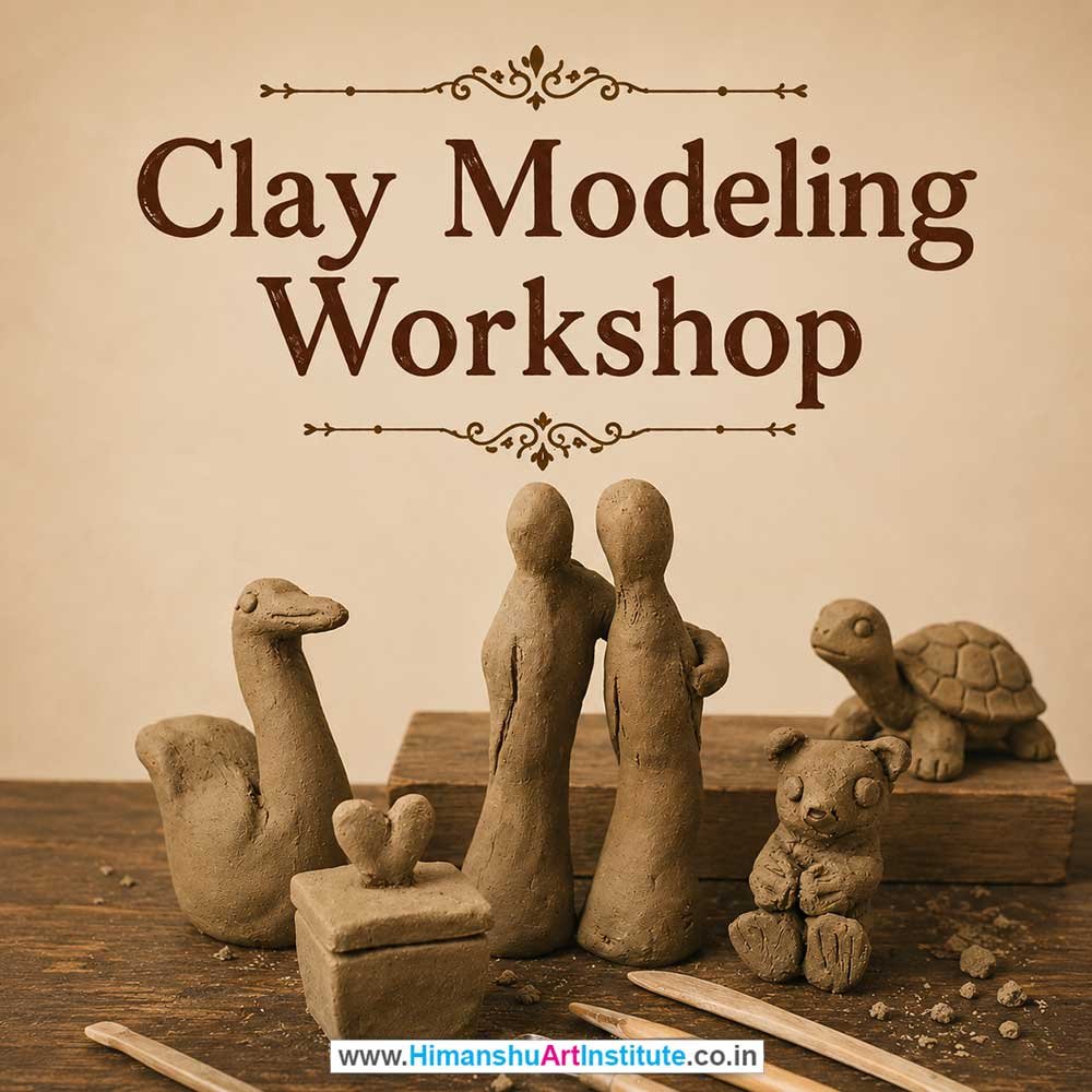 Clay Modeling Workshop for Corporate Companies, Clay Modeling Workshop for Corporate Employees, Clay Modeling Workshop for Corporate Clients, Clay Modeling Workshop for Office Events, Art & Craft Activity for Corporate Companies, Himanshu Art Institute