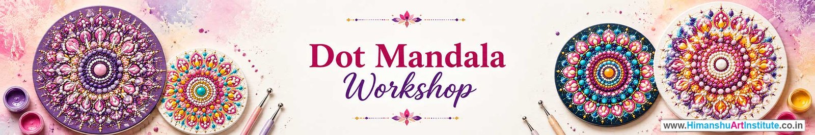 Dot Mandala Workshop for Corporate Companies, Dot Mandala Workshop for Corporate Employees, Dot Mandala Workshop for Corporate Clients, Dot Mandala Workshop for Office Events, Art & Craft Activity for Corporate Companies, Himanshu Art Institute