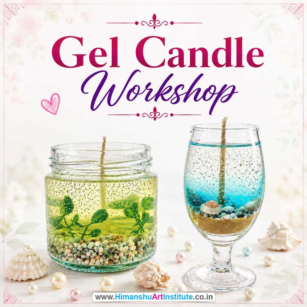 Gel Candle Workshop for Corporate Companies Gel Candle Workshop for Corporate Companies, Gel Candle Workshop for Corporate Employees, Gel Candle Workshop for Corporate Clients, Gel Candle Workshop for Office Events, Art & Craft Activity for Corporate Companies, Himanshu Art Institute